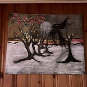 Painting by Laura Thomason, Exist.